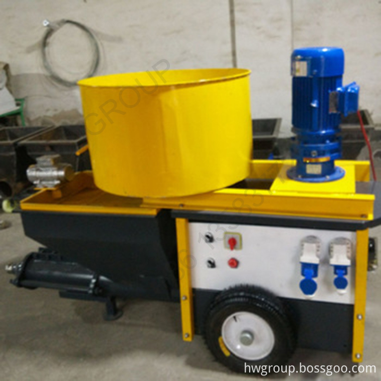 mortar spraying machine with mixer 