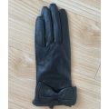 Black leather gloves fashion winter gloves