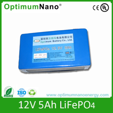 Rechagreable 12V 5ah Lithium Ion Battery for Emergency Light