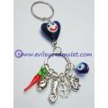 Handmade Turkish evil eye keychain blue eye