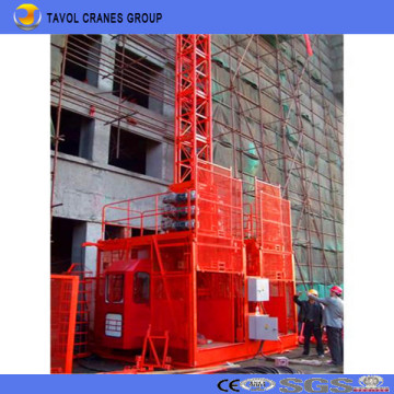 Double Cage Sc200/200 Galvanized Construction Elevator