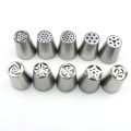 10PCS Stainless Steel Flower Icing Piping Nozzles Tips