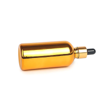 Électroplate des bouteilles de compte-gouttes en verre or pour l&#39;huile essentielle