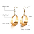 Stainless steel large rose gold hoop earrings