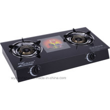 Gas Stove, Double Burner, Glass Panel