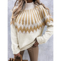 Womens Mock Neck Loose Pullover