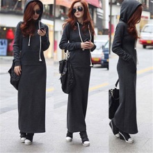 Autumn and Winter Fashion Women Long Fleece Coat