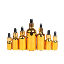 Luxury 10ml Electroplated Gold Essential Oil Glass Bottle