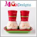 Ideas de regalo de Navidad Santa cerámica sal y pimienta Shakers