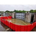 Lluvia móvil inundación parada de agua barreras de carretera