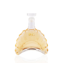 whiskey tequila gin clear glass bottles