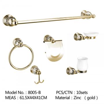 American Style Bathroom accessories sets Zinc Alloy Material - Soap DishTowel bar, Towel Ring, Glass Shelf, Tumbler Holder