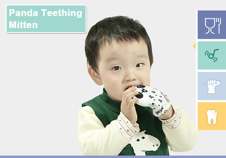 silicone baby teething mitten