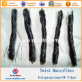 PP Twist Fiber PP Fibre ondulée au lieu de la fibre d&#39;acier