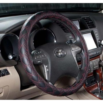 Car Steering Wheel Cover Ecological Leather-Golden