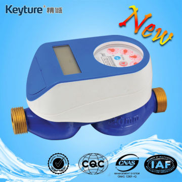 Medidor de água inteligente com válvula selada mecânica azul
