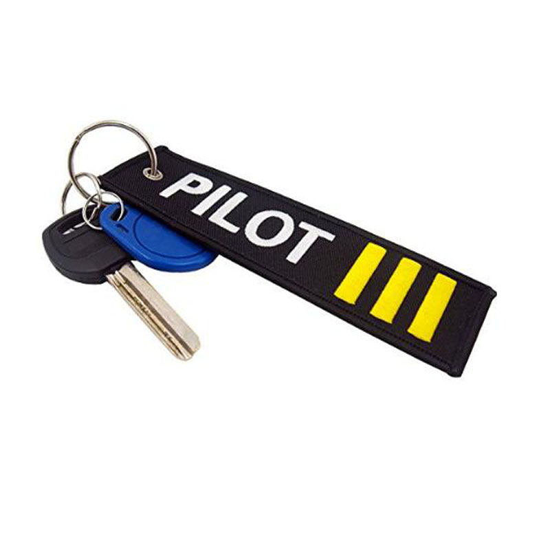 Four Bars Pilots Embroidered Key Chain