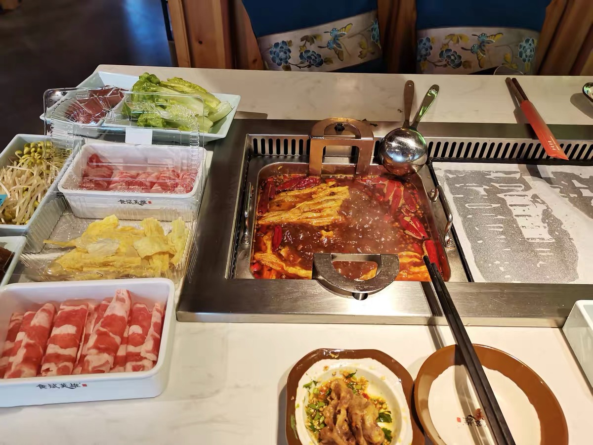 Stainless steel hot pot table Stainless steel hot pot table