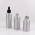 Various sizes empty cosmetic aluminum screw dropper bottles