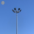 Pólo de iluminação de mastro com suporte de coroa