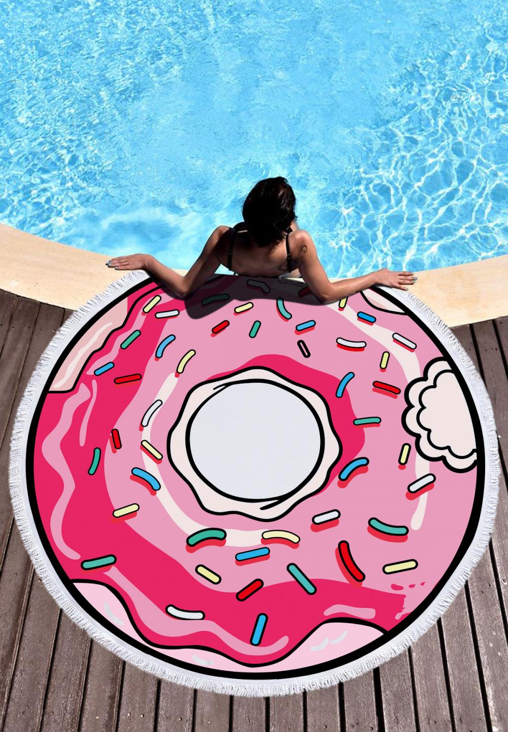 Round Donut Beach Towel