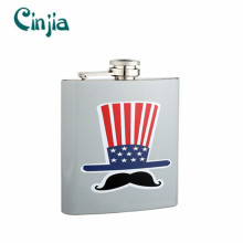 Promotional New Mustache Design Wine Gift Hip Flask (XF-638)