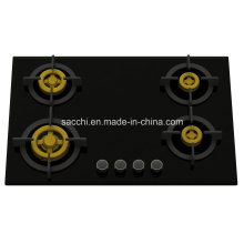 Supreme Unique Four Brass Burner Gas Hob (8mm Glass New)