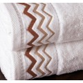 100% Cotton Double Loop Embroidery Hotel Face Towels