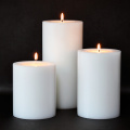 White Resin Hurricane Artificial Tea Light Candle Holders