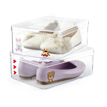 Personnaliser Clear Display Case Boîte à chaussures en acrylique pour enfants