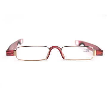 Stylish Clear Folding Prescription Red Reading Glasses