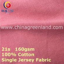 Tecido de algodão único Jersey tricô para mulher têxtil (GLLML413)