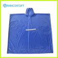 Poncho de lluvia reflexiva PVC poliéster azul Rbc-028