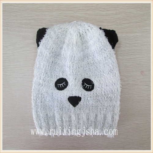 Panda kids knitted animal hats