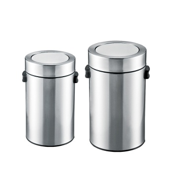 Stainless Steel Trash Can with Swing Lid