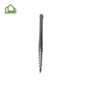 Hot galvanized ground screw with three nuts