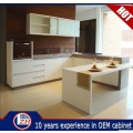 Modern High Glossy Lacquer Flat Pack Design de gabinete de cozinha de madeira com pedras de bancada