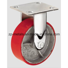 Heavy-Duty Aluminum PU Fixed Caster Wheel