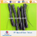 PP Twist Fiber PP Fibre ondulée au lieu de la fibre d&#39;acier