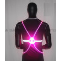 Revestimento reflector de alta visibilidade fluorescente Running LED Vest