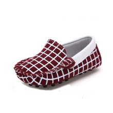 Leather Printed Kids Loafer Shoes