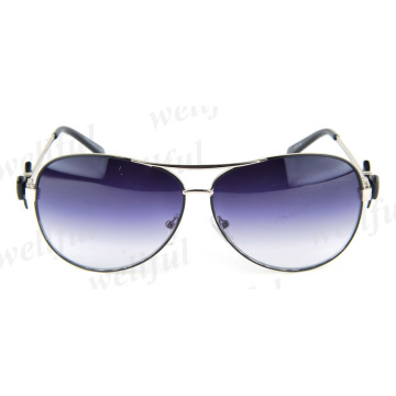 Métal de femmes aviator lunettes de soleil