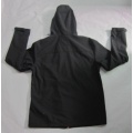 Yj-1065 Black Polar Fleece Waterproof Breathable Mens Softshell Jacket with Hood