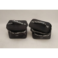 Black Nylon Portable Cosmetic Makeup Bag