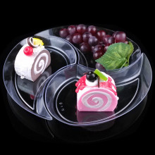 Tableware Plastic Plate Disposable Tray New Moon Shaped Plate