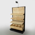 Retail wooden Supermarket Display Rack