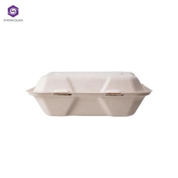 Degradable Disposable Lunch Bento Box Cardboard Lunch Box Microwave Paper Plate Dish Restaurant Serving Supplies Customized Size