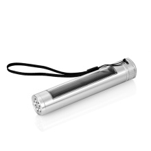 Solar Powered Aluminium Alloy High Power Waterproof Torch Light