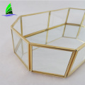 Geometric glass copper terrarium wholesale Glass Plant Pots