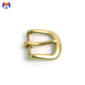 Solid brass shoe pin belt buckle